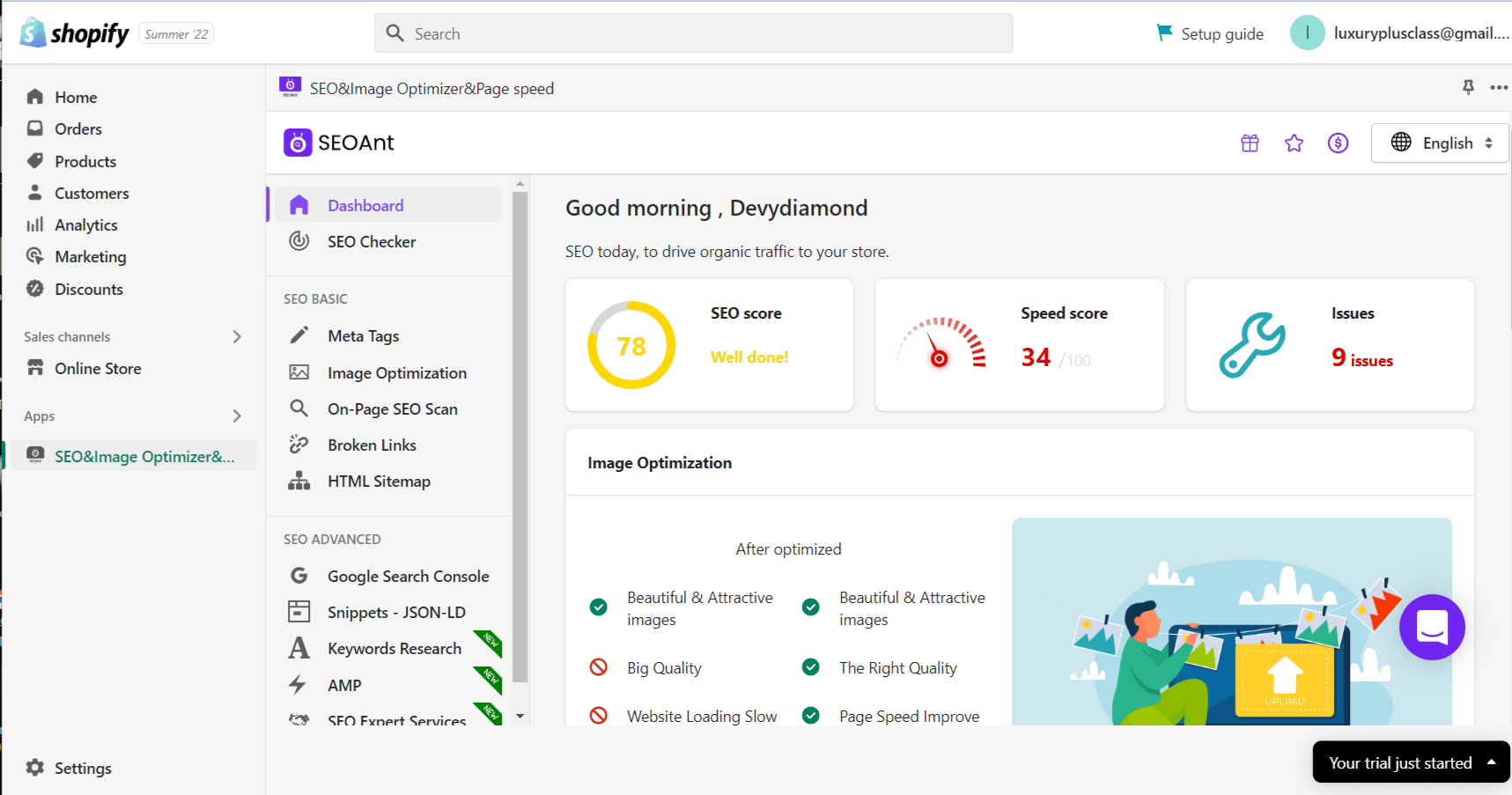 Shopiy seo tool-seo ant